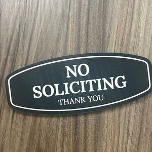 Amazon Black and White No Soliciting Door sticker
